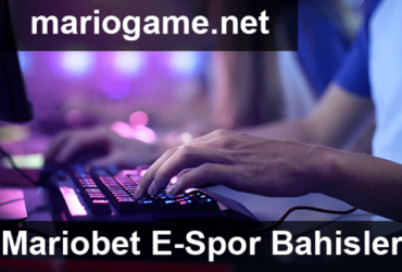 Yepyeni bir bahis fırsatını bizlere duyuran Mariobet sitesi, E-Spora bahis yapma imkanı tanımaktadır.